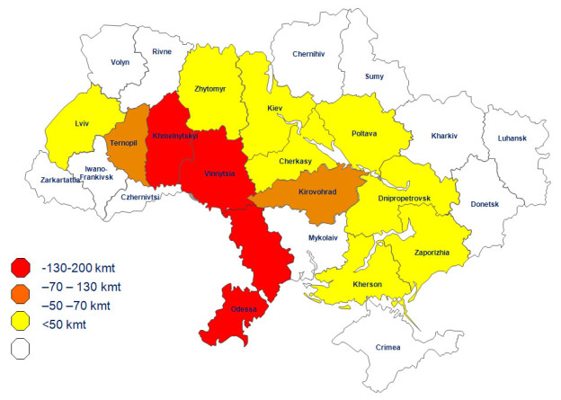 Карта украины по областям сегодня на русском